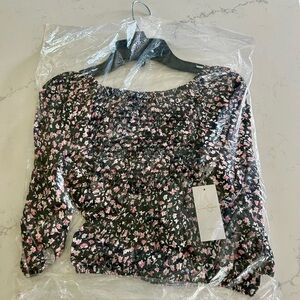Jessica Simpson Floral Smocked 3/4 Sleeve Blouse - Girl’s Medium (8/10) NWT
